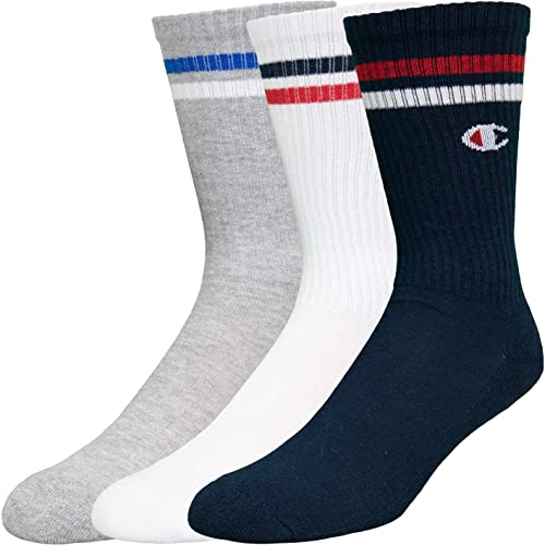 Champion Crew Socks Socken 3er Pack (35-38, navy/white/grey) von Champion