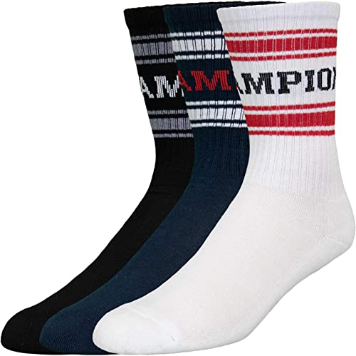 Champion Crew Socks Socken 3er Pack (43-46, white/navy/black) von Champion