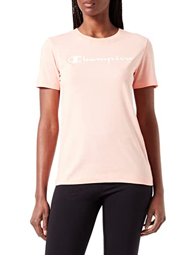 Champion Damen Legacy American Classics Logo Regular S/S T-Shirt, LachsRose, M von Champion