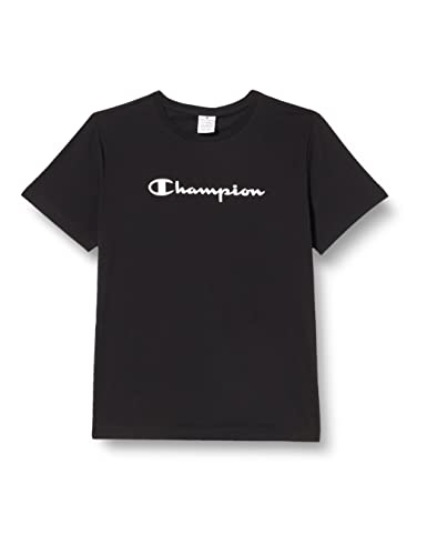 Champion Damen American Classics-Big Logo S-S T-Shirt, Schwarz, XL von Champion