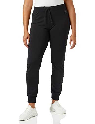 Champion Damen Legacy American Classics C-Logo Rib Cuff Trainingshose, Schwarz, M von Champion