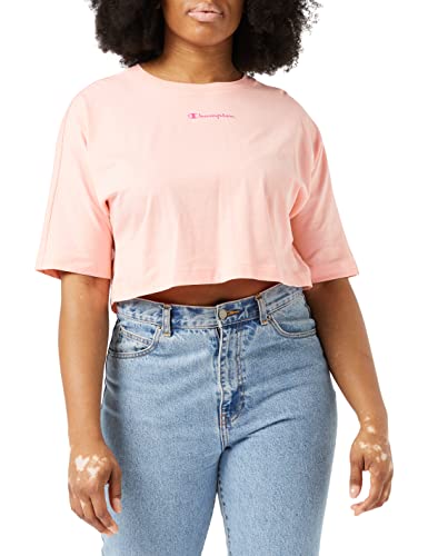 Champion Damen American Classics-Crop Oversize S/S T-Shirt, LachsRose, XXL von Champion