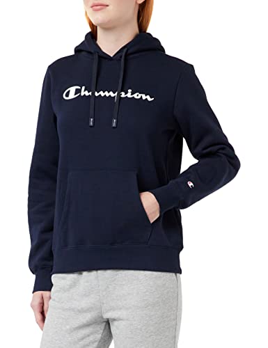 Champion Damen American Classics Fleece-Big Logo Kapuzenpullover, Marineblau, M von Champion