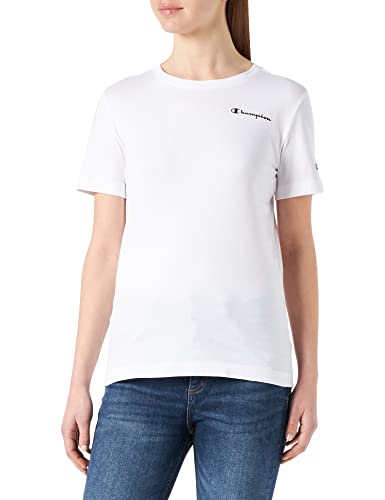 Champion Damen Legacy American Classics Small Logo Regular S/S T-Shirt, weiß, M von Champion