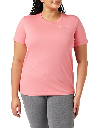 Champion Damen American Classics-Small Script Logo S-S T-Shirt, Intensives Rose, M von Champion