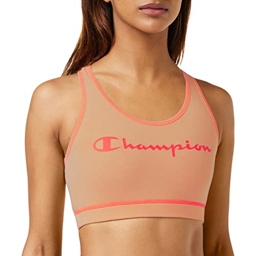 Champion Damen Athletic C Quick Dry Logo Sport-BH, Flamingo Pink, S von Champion