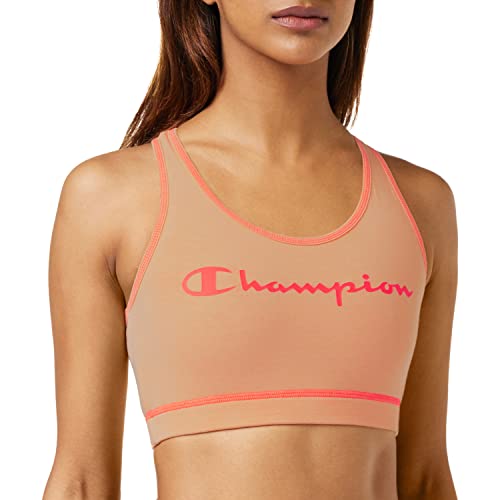 Champion Damen Athletic C Quick Dry Logo Sport BH, Rosa Fenicottero, M von Champion