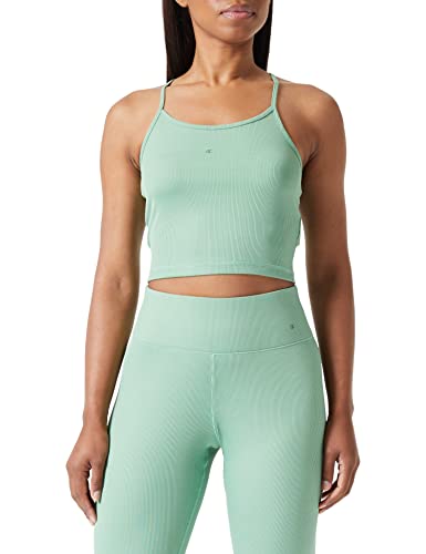 Champion Damen Athletic C-Sport Quick Dry 2x2 Stretch Slim Yoga Unterhemd, Pastellgrün, Small von Champion