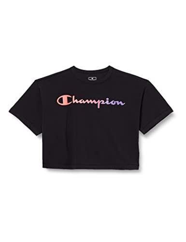 Champion Damen Athletic C-Sport Quick Dry Logo Boxy S/S T-Shirt, Schwarz, X-Small von Champion