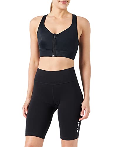 Champion Damen Athletic C-Sport Quick Dry Logo High Waist Shorts, Schwarz, S von Champion