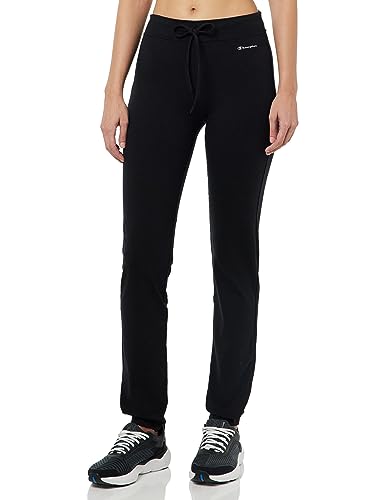 Champion Damen Athletic C-Sport W Cotton Lycra Cuffed Trainingshose, Schwarz, L von Champion