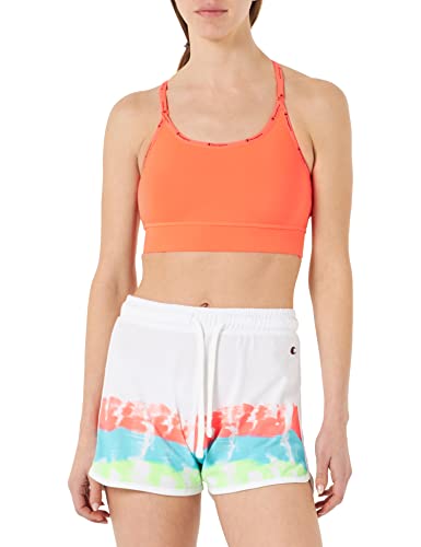 Champion Damen Athletic C-Tech Quick Dry Taped Logo Medium Support Sport-BH, Erdbeer-Rose, XL von Champion