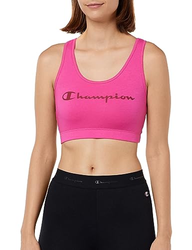 Champion Damen Athletic C W Cotton Stretch Jersey Light Support Sport-BH, Fuchsia, M von Champion