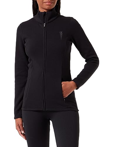 Champion Damen Athletic C-tech W Compressive Extra Warm Jersey Slim Full Zip Kapuzenpullover, Schwarz, L von Champion