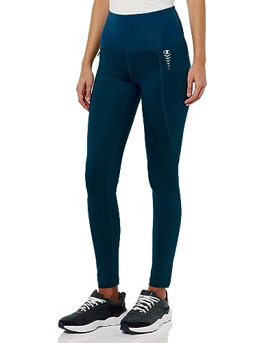 Champion Damen Athletic C-tech W Quick-Dry Stretch Poly-Jersey Compression Crop Trainingshose, Cyan Dark, S von Champion