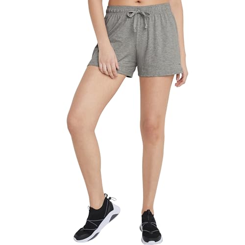 Champion Damen Baumwoll-Shorts - 100% nagelneu und aus Baumwolle, Oxford-Grau, L von Champion