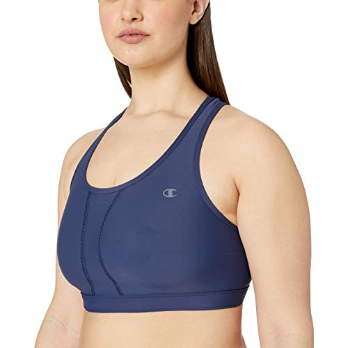 Champion Damen Belüftung, Übergröße Sport-BH, Blickdicht, blau, XL von Champion