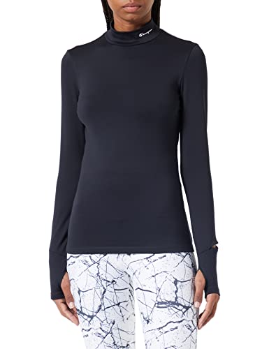 Champion Damen C-Tech-High Neck Kapuzenpullover, Schwarz, M von Champion