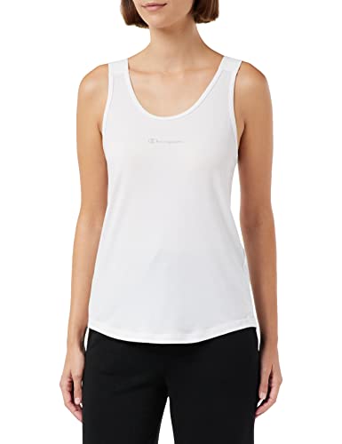 Champion Damen C-Tech-Small Script Logo S-L Unterhemd, Weiß, XS von Champion