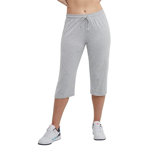 Champion Damen Caprihose aus Baumwolljersey, Oxford-Grau, X-Groß von Champion