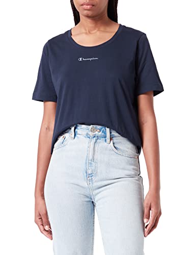 Champion Damen Easywear 2.0 S-S T-Shirt, Marineblau, S von Champion