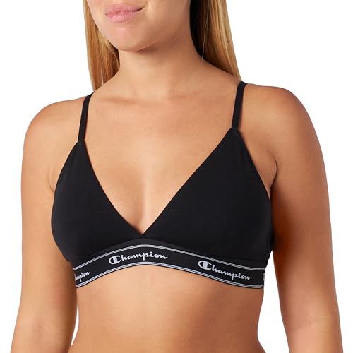 Champion Damen Elastisches Tape Script Logo Triangle BH, Nero, M von Champion