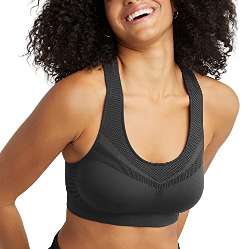 Champion Damen Freedom Seamless Racerback Sport-BH, Schwarz, X-Large von Champion