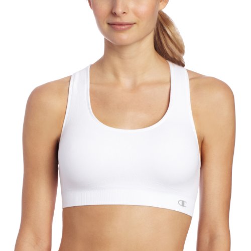 Champion Damen Freedom Seamless Racerback Sport-BH, Weiss/opulenter Garten, Large von Champion