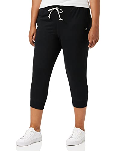 Champion Damen French Terry Jogger Capri Unterhose, schwarz, X-Groß von Champion