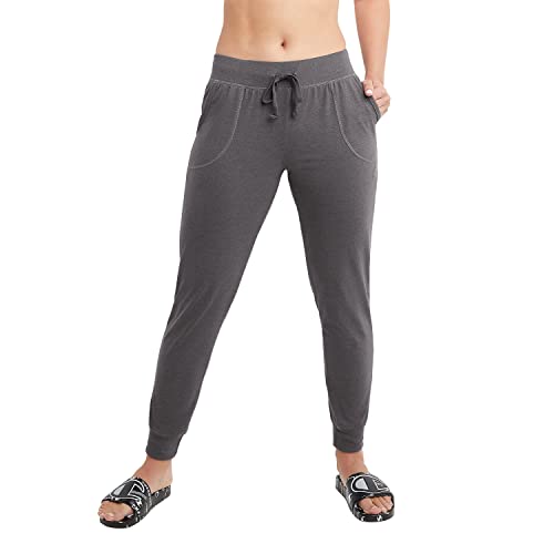 Champion Damen Hose aus Jersey mit Taschen Leggings, Dunkelgrau, S von Champion