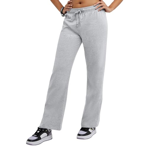 Champion Damenhose, Jersey-Hose, leicht, bequem, Loungehose für Damen, 80 cm (Übergröße erhältlich), Oxford-Grau, Groß von Champion