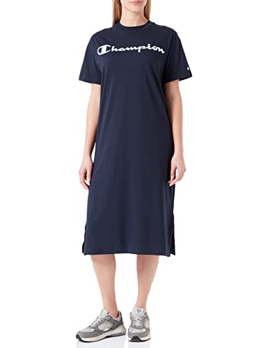 Champion Damen Legacy American Classics Big Logo Oversized Kleid, Marineblau, Small von Champion