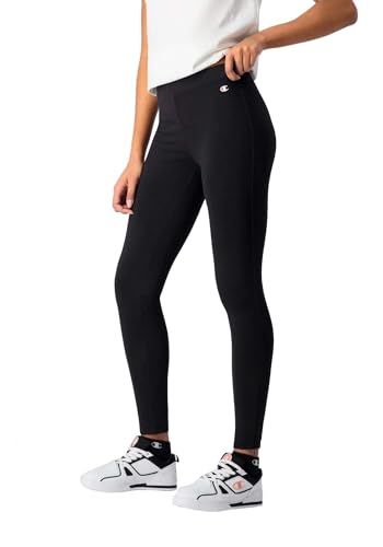 Champion Damen Legacy American Classics C-Logo Zip Leggings, Schwarz, XS von Champion