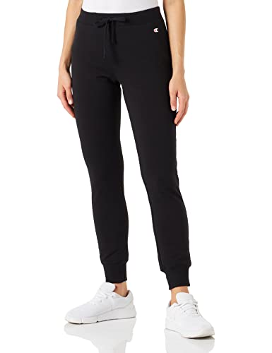 Champion Damen Legacy American Classics Fleece C-Logo Rib Cuff Trainingshose, Schwarz, XS von Champion