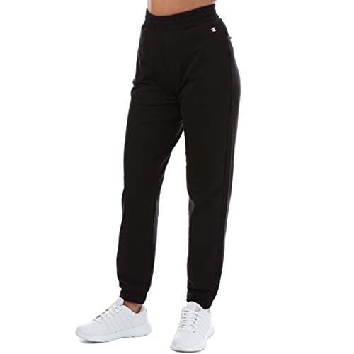 Champion Damen Legacy American Classics Fleece High Waist Relaxed Elastic Cuff Trainingshose, Schwarz, L von Champion