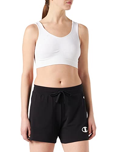 Champion Damen Legacy American Classics Logo Regular Drawstring Bermudas, Nero, M von Champion