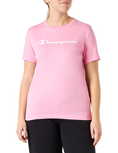 Champion Damen Legacy American Classics Logo Regular S/S T-Shirt, Hot Pink, Medium von Champion