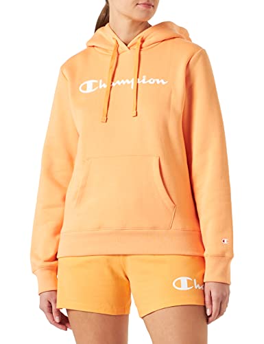 Champion Damen Legacy American Classics Powerblend Fleece Logo Kapuzenpullover, Orange, M von Champion