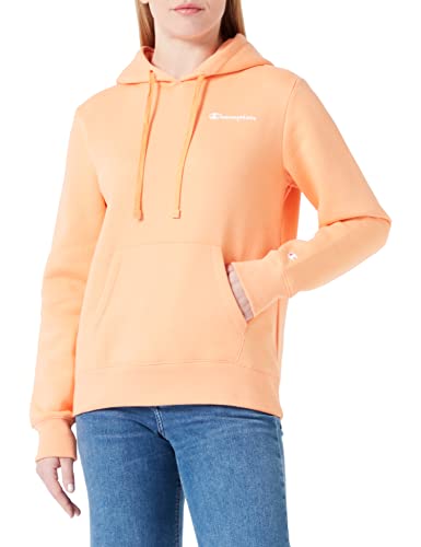 Champion Damen Legacy American Classics Powerblend Fleece Small Logo Hooded Sweatshirt, Arancione, M von Champion