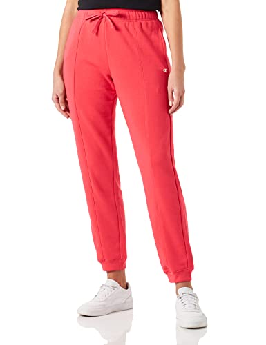 Champion Damen Legacy American Classics Powerblend Terry High Waist Relaxed Rib Cuff Trainingshose, rot, L von Champion