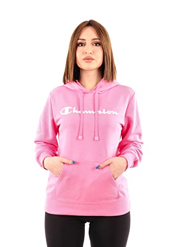 Champion Damen Legacy American Classics Powerblend Terry Logo Kapuzenpullover, Hot Pink, S von Champion