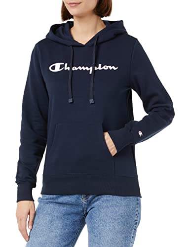 Champion Damen Legacy American Classics Powerblend Terry Logo Kapuzenpullover, Marineblau, XL von Champion