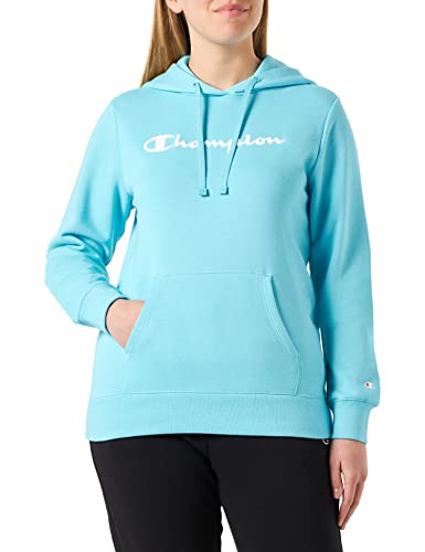 Champion Damen Legacy American Classics Powerblend Terry Logo Kapuzenpullover, himmelblau, S von Champion