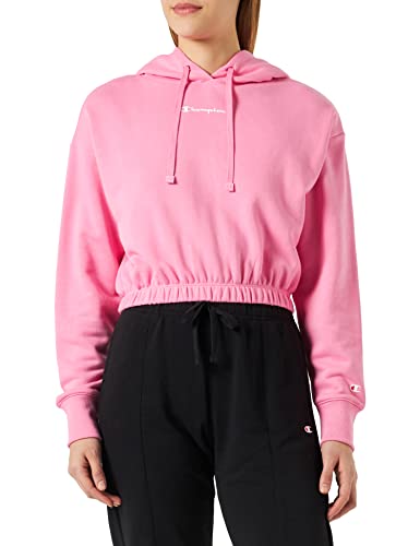 Champion Damen Legacy American Classics Powerblend Terry Small Logo Boxy Kapuzenpullover, Hot Pink, L von Champion