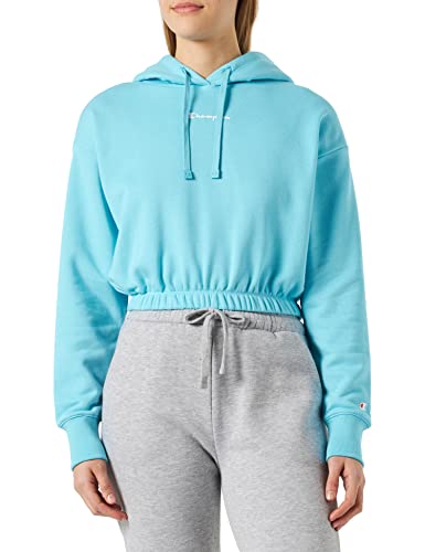 Champion Damen Legacy American Classics Powerblend Terry Small Logo Boxy Kapuzenpullover, himmelblau, XXL von Champion