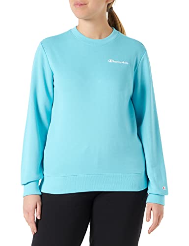 Champion Damen Legacy American Classics Powerblend Terry Small Logo Crewneck Sweatshirt, himmelblau, M von Champion