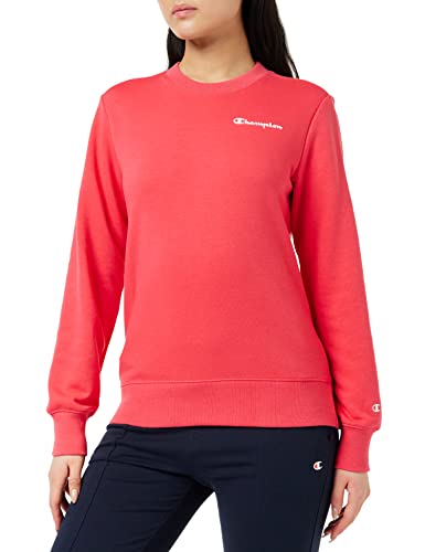 Champion Damen Legacy American Classics Powerblend Terry Small Logo Crewneck Sweatshirt, rot, XL von Champion