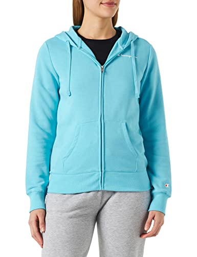 Champion Damen Legacy American Classics Powerblend Terry Small Logo Full Zip Kapuzenpullover, himmelblau, M von Champion