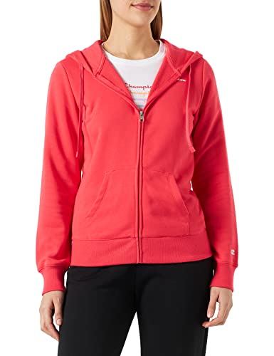 Champion Damen Legacy American Classics Powerblend Terry Small Logo Full Zip Kapuzenpullover, rot, S von Champion