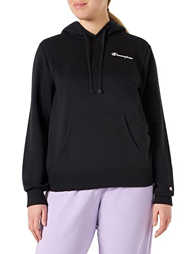 Champion Damen Legacy American Classics Powerblend Terry Small Logo Kapuzenpullover, Schwarz, M von Champion